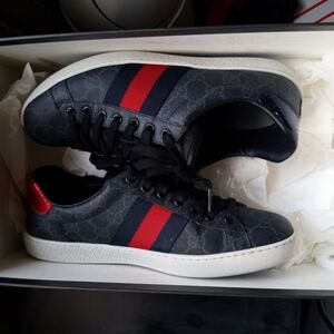 Gucci Black and Red Sneakers